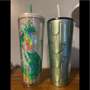 TWO STARBUCKS venti tumblers